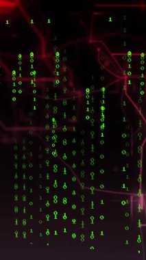 Şekiller üzerinde veri işleme animasyonu. küresel iş ve dijital arayüz kavramı dijital olarak oluşturulmuş video.