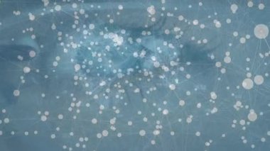 Üç boyutlu kıvrımlı ağ düğümleri ve çizgiler insan gözünü örgü arkasında gizlenmiş olarak ortaya çıkarıyor. Teknoloji, yenilik, bağlantı, dijital, siber, gelecekçilik, soyutlama