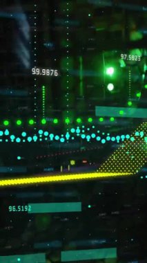 Siyah arkaplan üzerinden veri işleme ve devre kartı bağlantılarının animasyonu. Dijital olarak oluşturulmuş küresel yapay zeka, bağlantılar, hesaplama ve veri işleme kavramı.