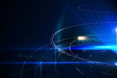 fütüristik siyah arka plan ile daireler