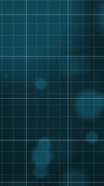 Animation of data processing with red lines over grid. Global business, finances, computing and data processing concept digitally generated video.