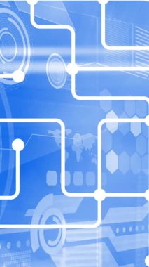 Arka plandaki veri işleme üzerinden bağlantı ağının animasyonu. küresel teknoloji, dijital arayüz, bağlantı ve ağ konsepti dijital olarak oluşturulmuş video.