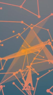 Siyah arkaplanda hareket eden şekillerin animasyonu. küresel iş ve dijital arayüz kavramı dijital olarak oluşturulmuş video.