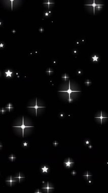 Parlayan beyaz yıldızların gece gökyüzünün animasyonu. küresel koruma ve yeşil farkındalık kavramı dijital olarak oluşturulmuş video.