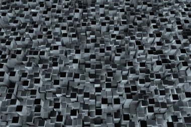 Soyut arkaplan üzerindeki blokların yüksek açılı görünümü