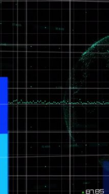 Dünya haritası üzerinde istatistiksel veri işleme animasyonu ve dönen dünyayı kara zemine karşı. Küresel ağ ve iş veri teknolojisi kavramı