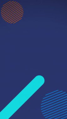 Mor arkaplanda hareket eden çok renkli soyut şekillerin animasyonu. Şekil, renk ve soyut konsept dijital olarak oluşturulmuş video.