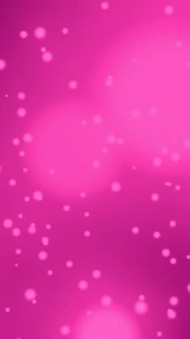 Pembe renkte yüzen pembe şekillerin animasyonu ve ışıkların dijital kompozisyonu ile mor bir arkaplan