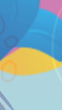 Çiçekler ve açık mor arka plandaki soyut şekillerin yüzde 20 indirimli animasyonu. iş, ticaret, satış ve promosyon kavramı dijital olarak oluşturulmuş video.