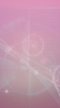 Pembe arka plandaki bağlantı ağının animasyonu. Küresel ağlar, bağlantılar, finans ve iş konsepti dijital olarak oluşturulmuş video.