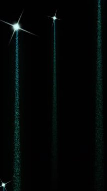 Siyah zemin üzerindeki ışık izlerinin animasyonu. Yeni yıl, gelenek ve kutlama konsepti dijital olarak oluşturuldu.