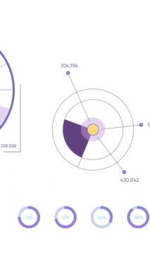Animation of statistics and financial data processing over white background. Global business, finances, computing and data processing concept digitally generated video.