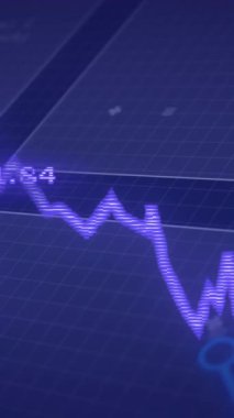 Okların animasyonu, tarama ve veri işleme. Küresel bulut hesaplama, dijital arayüz ve veri işleme kavramı dijital olarak oluşturulmuş video.