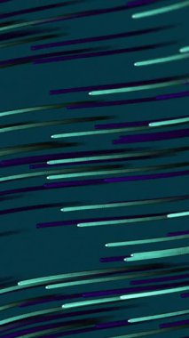 Işık izlerinin animasyonu mavi arka planda kusursuz döngü üzerinde hareket ediyor. Desen, renk ve hareket konsepti dijital olarak oluşturulmuş video.