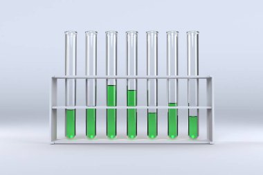Test tube with chemical solution, Close-up