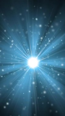 Siyah arkaplanda mavi ışık animasyonu. Şekil, renk, hareket ve uzay konsepti dijital olarak oluşturulmuş video.