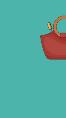 Animation of makeup brushes over fashion bag on green background. fashion, beauty and lifestyle concept digitally generated video.