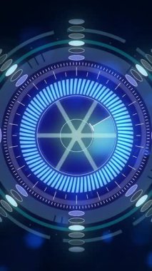 Kapsam taraması animasyonu ve siyah arkaplan bağlantıları. Dijital olarak oluşturulmuş küresel veri işleme, hesaplama ve dijital arayüz kavramı.