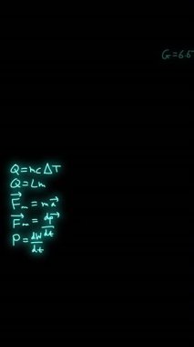 Animation of mathematical formulae and scientific data processing over black background. Global science, computing and data processing concept digitally generated video.