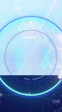 Kimyasal formüller üzerinde hareket eden ışığın animasyonu. küresel bilim, bağlantılar ve dijital arayüz konsepti dijital olarak oluşturulmuş video.