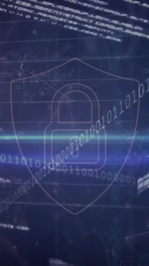 Borsa veri işlemesine karşı güvenlik asma kilit simgesi. Küresel ekonomi ve siber güvenlik teknolojisi kavramı