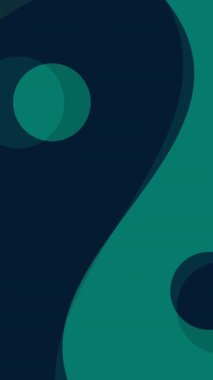 Siyah arka planda Ying Yang simgelerinin canlandırması. Sağlık, zindelik ve dijital arayüz kavramı dijital olarak oluşturulmuş video.