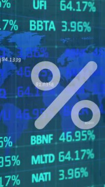 Animation of world map and data processing. Global computing, digital interface and data processing concept digitally generated video.