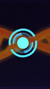 Siyah arkaplanda DNA ipliği üzerinde veri işleme animasyonu. Küresel teknoloji, bilim, bilgisayar ve dijital arayüz kavramı dijital olarak oluşturulmuş video.