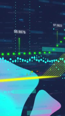 Animation of financial data processing and statistics. Global business, finances, computing and data processing concept digitally generated video.