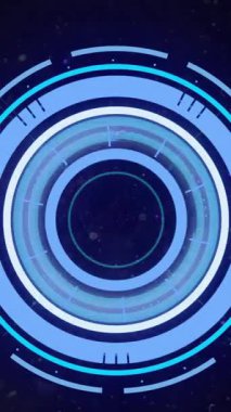 Mikroskop taraması ve parıldayan çizgilerin animasyonu. dijital arayüz küresel bağlantı ve dijital olarak oluşturulan iletişim konsepti.