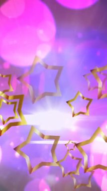 Işıklar ve donanma arka planındaki yıldızların animasyonu. Yeni yıl, parti ve kutlama konsepti dijital olarak oluşturuldu.