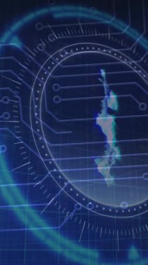 Dolar sembolü üzerinde bilgisayar devre kartı animasyonu. küresel iş, finans ve dijital arayüz kavramı dijital olarak oluşturulmuş video.