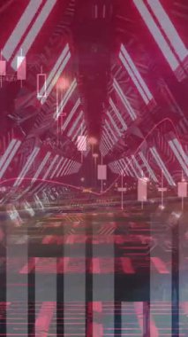 İş adamları ve tahta üzerinde basketbol oynanan istatistiklerin ve finansal veri işlemlerinin animasyonu. Küresel gönderim ve bağlantılar konsepti dijital olarak oluşturulmuş video.