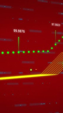 Animation of financial data processing over flag of china. Global business, finance, computing and data processing concept digitally generated video.