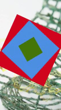 Neon Holly 'nin kayan yıldızların üzerindeki animasyonu. Noel, gelenek ve kutlama konsepti dijital olarak oluşturuldu.