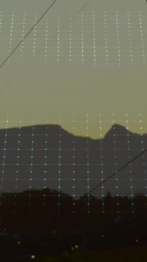 Renkli kalp atış hızı ve güç hattı yapısı üzerindeki oksijen grafiklerinin animasyonu. Sağlık, teknoloji, dijital, veri, analiz, bilgi