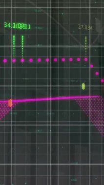 Finansal ve istatistiksel veri işleme animasyonunun dünya haritasında gri arka planla karşılaştırılması. Küresel finans ve iş veri teknolojisi kavramı