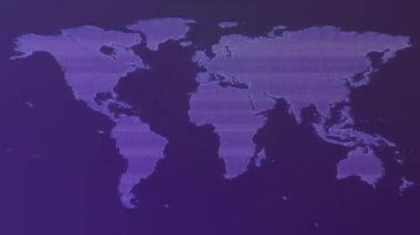 Tarama çizgileri titreşip sonra da veri görüntülemek için nokta ızgarasına dönüşürken haritaya başladığınızda. Küre, evren, görselleştirme, gelecek, teknoloji, arayüz, dijital