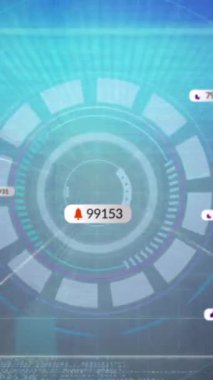 Kapsam taramasında sosyal medya simgelerinin canlandırılması. küresel sosyal medya, iletişim, dijital arayüz, teknoloji ve ağ konsepti dijital olarak oluşturulmuş video.