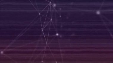 Animasyonda parlayan düğümler karanlık gradyan temsil ağında örgü şeklinde dönmeye başlar. Dijital, fütüristik, dinamik, teknoloji, soyut, bağlantı, hareket