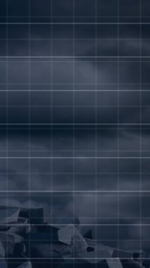 Bozuk para sembolleri üzerinde veri işleme animasyonu. Küresel iş ve dijital arayüz kavramı dijital olarak oluşturulmuş video.