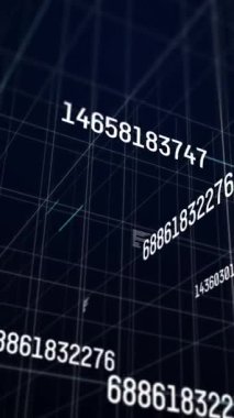 Siyah arkaplan üzerinde veri işleme animasyonu. küresel iş ve dijital arayüz kavramı dijital olarak oluşturulmuş video.