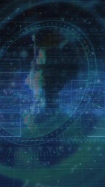 Animation of scopes scanning and data processing. Global computing, networks and data processing concept digitally generated video.