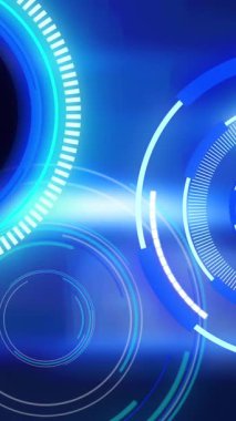 Dürbün taraması ve dijital ekranda veri işleme animasyonları. küresel teknoloji ve dijital arayüz kavramı dijital olarak oluşturulmuş video.