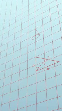 Animation of mathematical formulae and data processing. Global science, business, finances, computing and data processing concept digitally generated video.