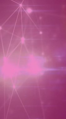 Kırmızı zemin üzerinde parlayan parçacıkların ve ışığın animasyonu. Işık, hareket ve renk konsepti dijital olarak oluşturulmuş video.