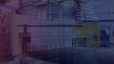 3 boyutlu ızgara boru bükücü grafiği şekil değiştiriyor, dalga tablosu görüntüleme için yer değiştiriyor. Üretim, kesinlik, veri görselleştirme, endüstriyel, teknoloji, mühendislik, analitik