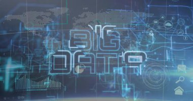 Hayaletli ana hatlar parlayan büyük veri haritası ağına dönüşen parlayan mesajlar. Teknoloji, bağlantı, görselleştirme, arayüz, analitik, dijital, yenilik