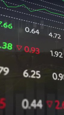 Animation of computer and scientific data processing on black background. Global business communication and digital interface technology concept digitally generated video.