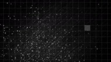 Şebeke sınırı yakınında tek bir gri kare beliriyor ve yıldız alanı küme ilerlemesini çoğaltıyor. Fütürist, geometrik, soyut, dijital, teknolojik, minimalist, bilim kurgu